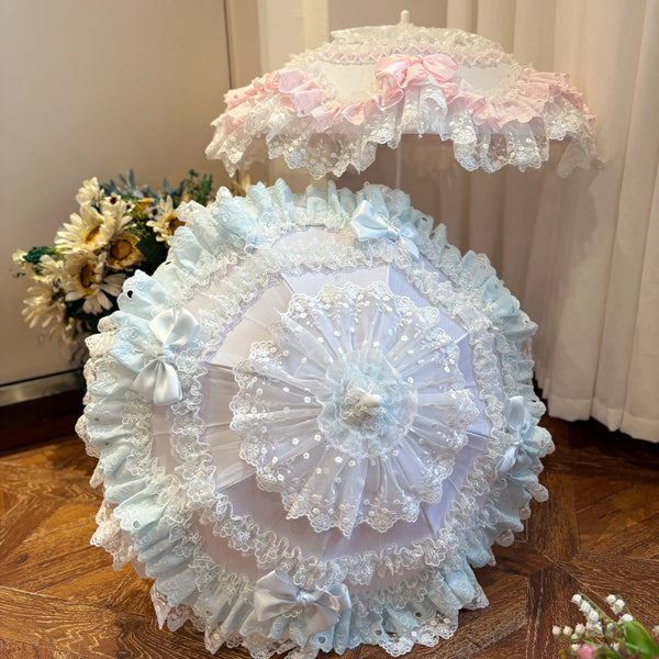 Independent Brand - Pastel Pink & Blue Sweet Lolita Parasol - main product image