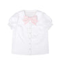 White Shirt with Pink Bow / S