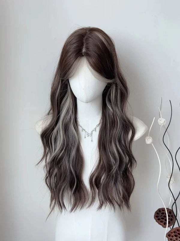 Kunkun Fish American High ABC grey-gold highlighted curly wig - view 1
