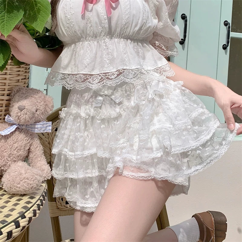 Sugar Girl - Daily Lolita Bloomers - Floral Cotton Summer Leggings Other Surprise