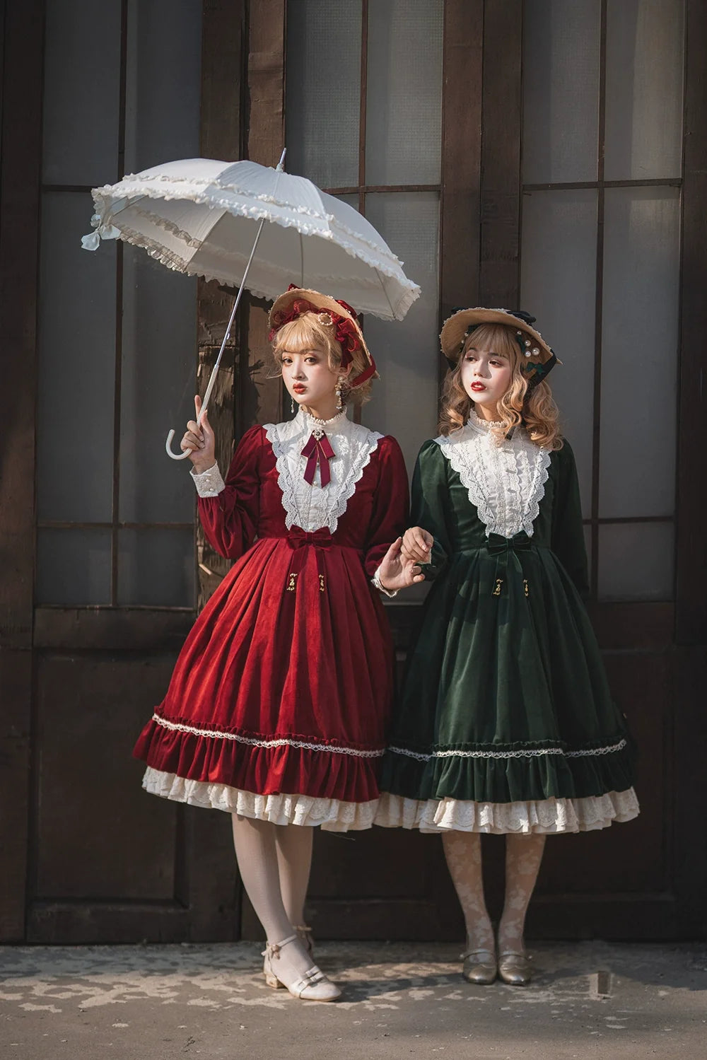 Miss Point - Customized Lolita Dress Vintage - Elegant Velvet OP Dress OP Dress