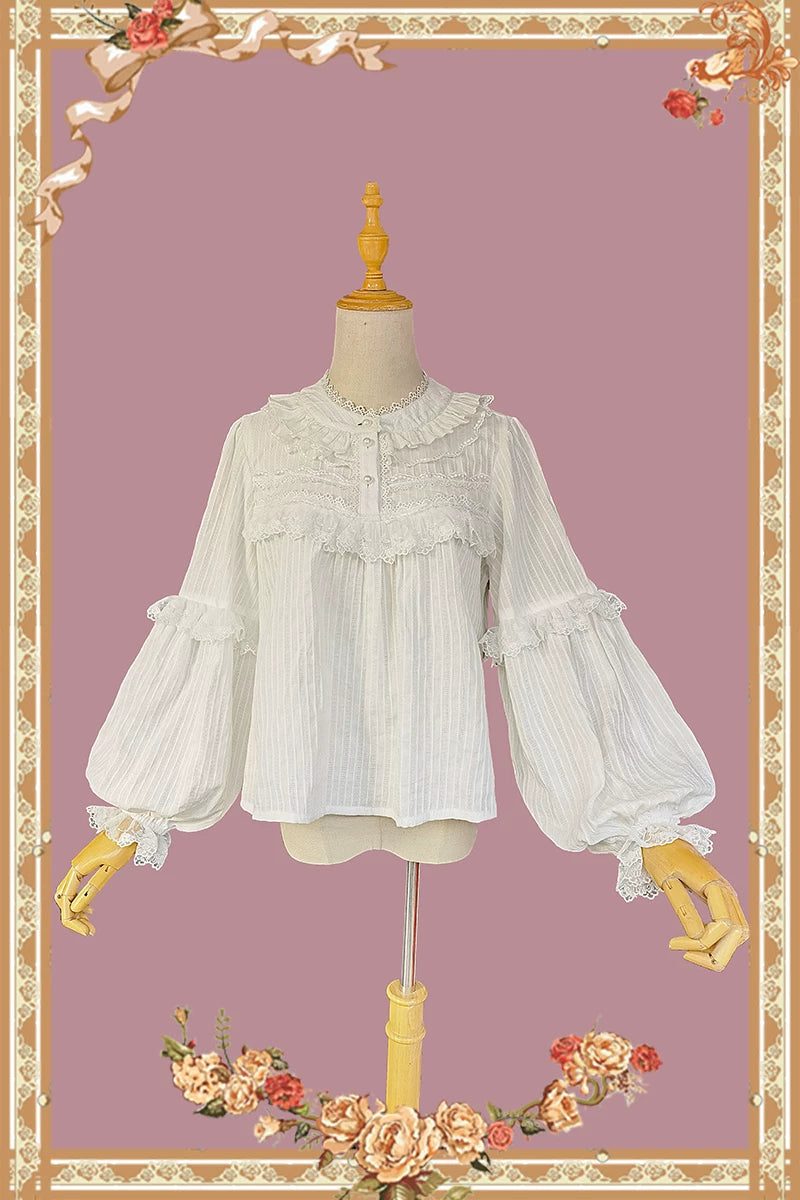 Infanta - Little Cotton Cloud - Lantern-Sleeve Blouse