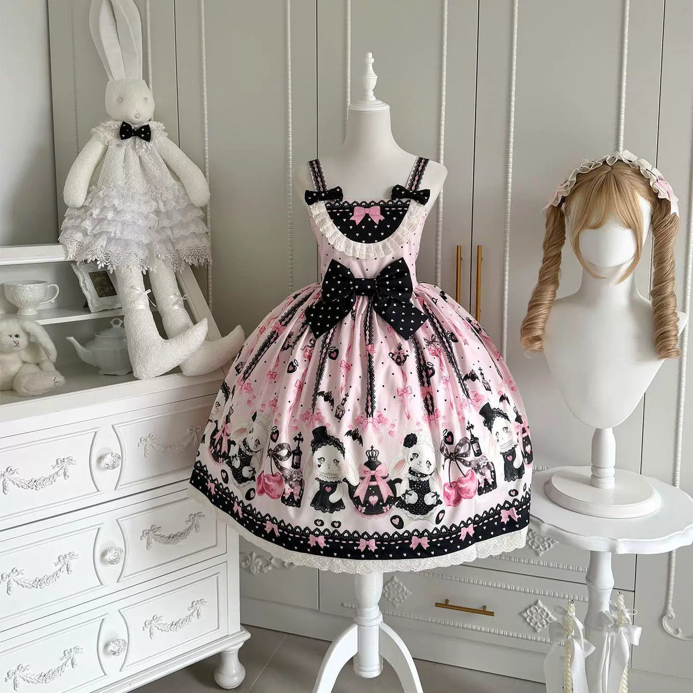 Sweetheart Dream Machine - Sweetheart Print - JSK dress with heart motifs