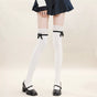 White socks, black (wool-included version) / One Size