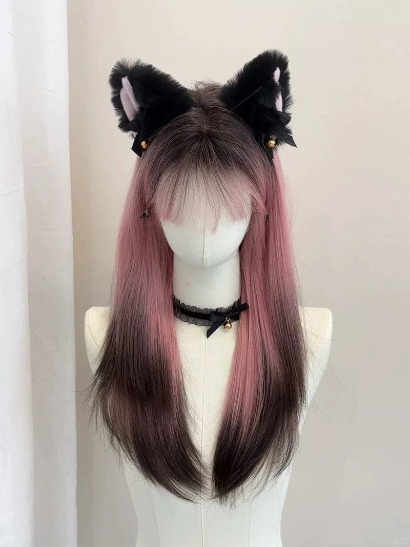 Kunkun Fish Pink Siamese Cat gradient wig - view 3
