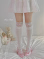 Over-the-Knee Socks with Pink Bows / One Size