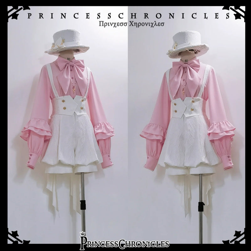 Princess Chronicles - Doll - Ouji Lolita Pink Blouse & White Shorts
