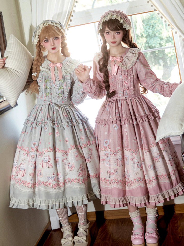 Yueele - Garden Bloom - Plus-Size Sweet Lolita OP Dress