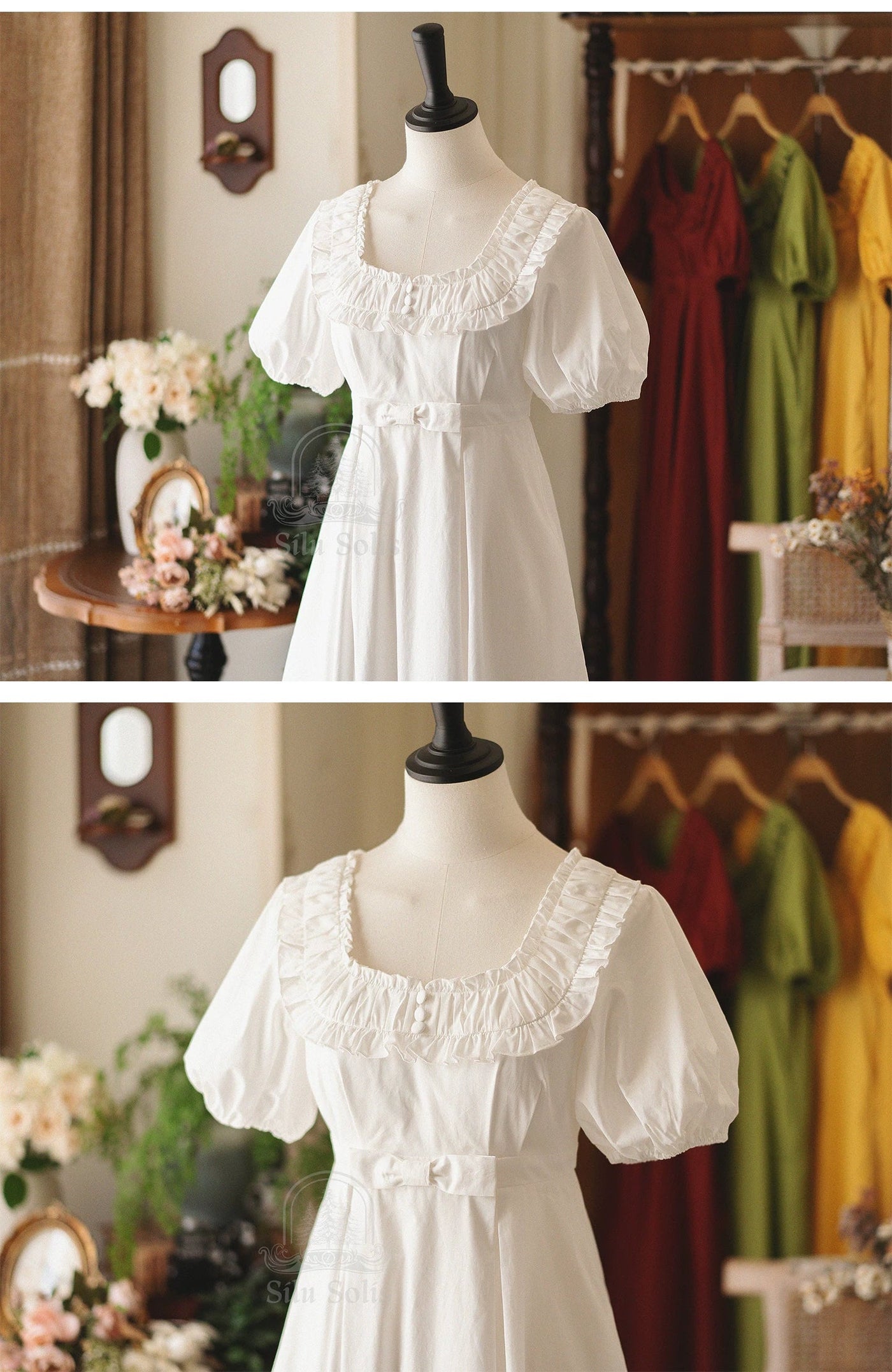 Forest Wardrobe - Morning Forest - Cotton Empire Waist OP Dress with Built-in Bra Pads