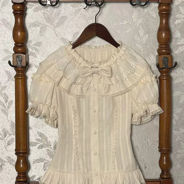 Sweetheart Dream Machine - Summer Doll - Short-sleeve blouse with puff sleeves