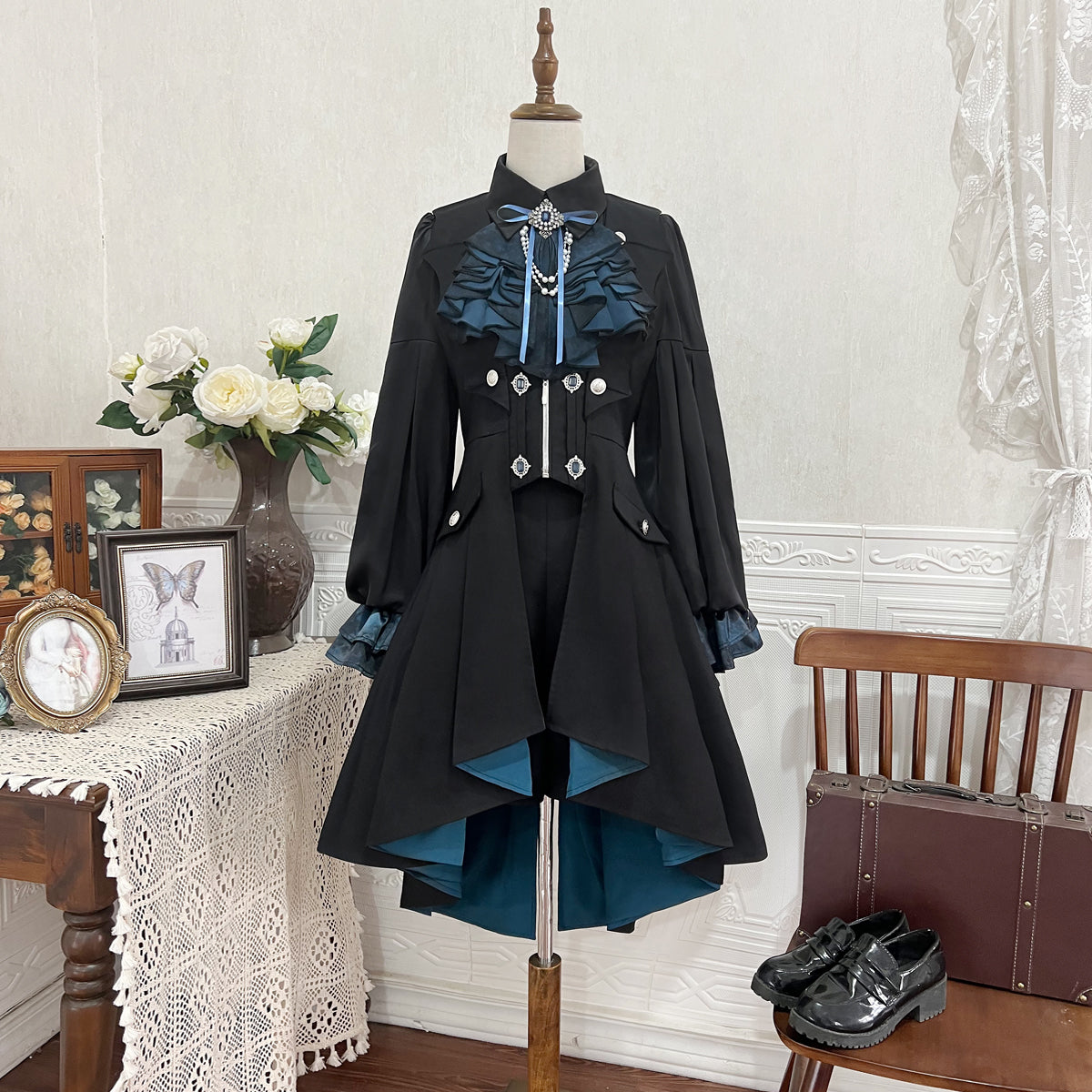 Designer's Gift - Mystique Melody - Ouji Lolita Irregular Shirt and Long Vest Set