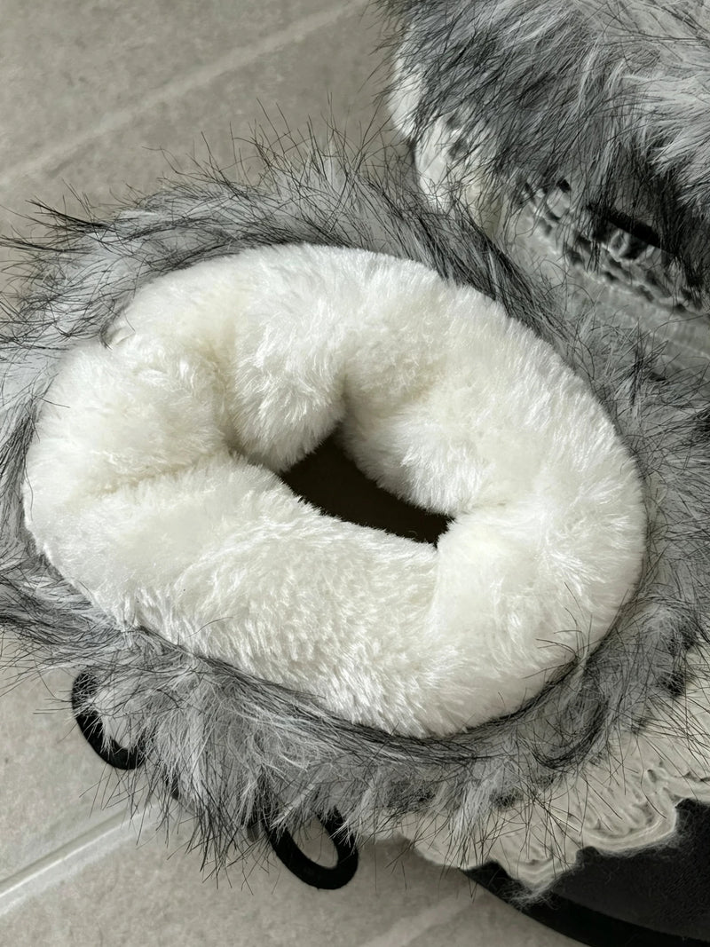 MiMi Fleece-Lined Thick-Sole Winter Ankle Boots — additional product view