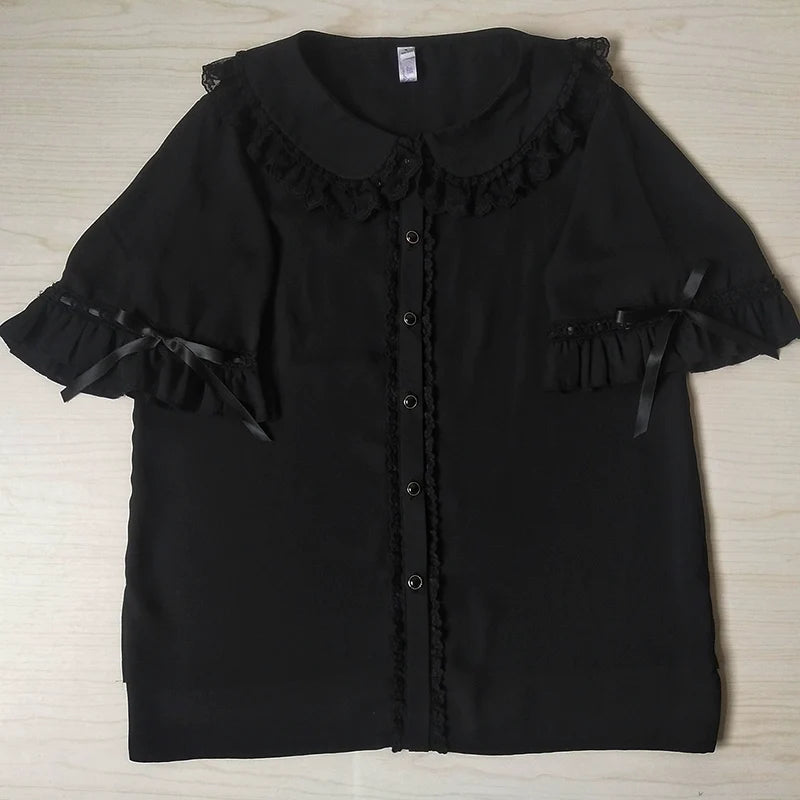 Youlan Lane - Chiffon Peter Pan - Lolita blouse with a Peter Pan collar