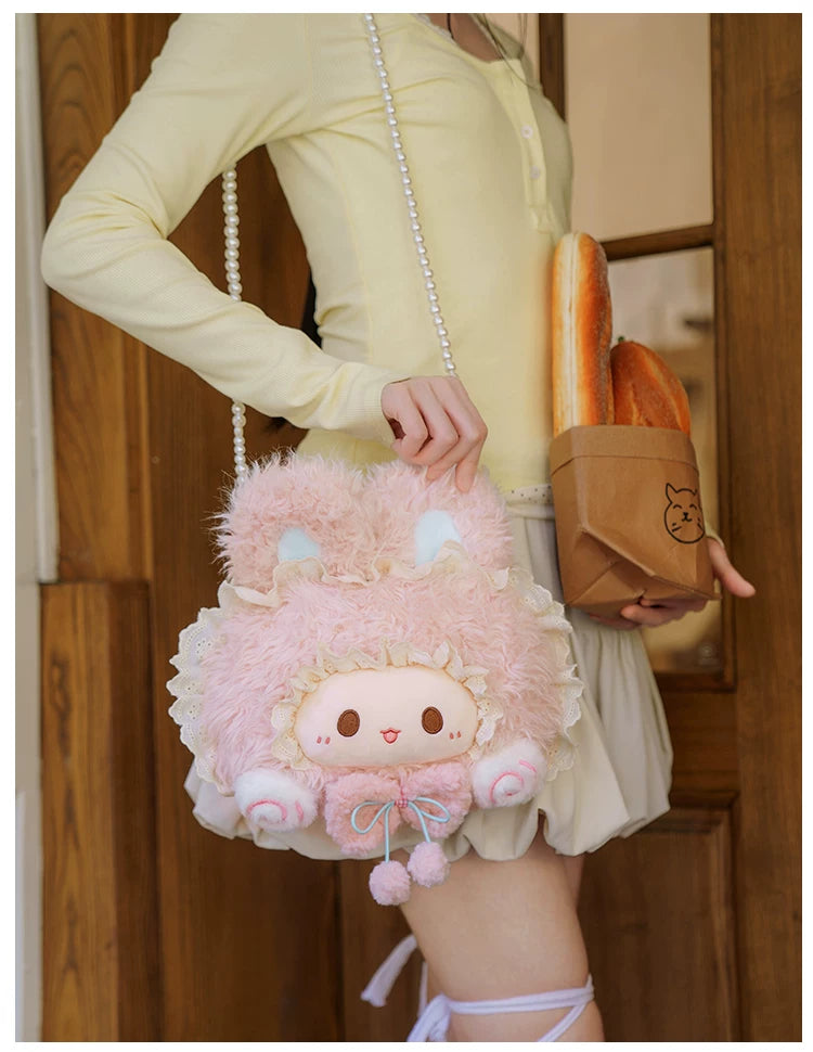LambGuli - Rubitu Big-Face - Plush Bags and Backpacks with Character Face Motifs