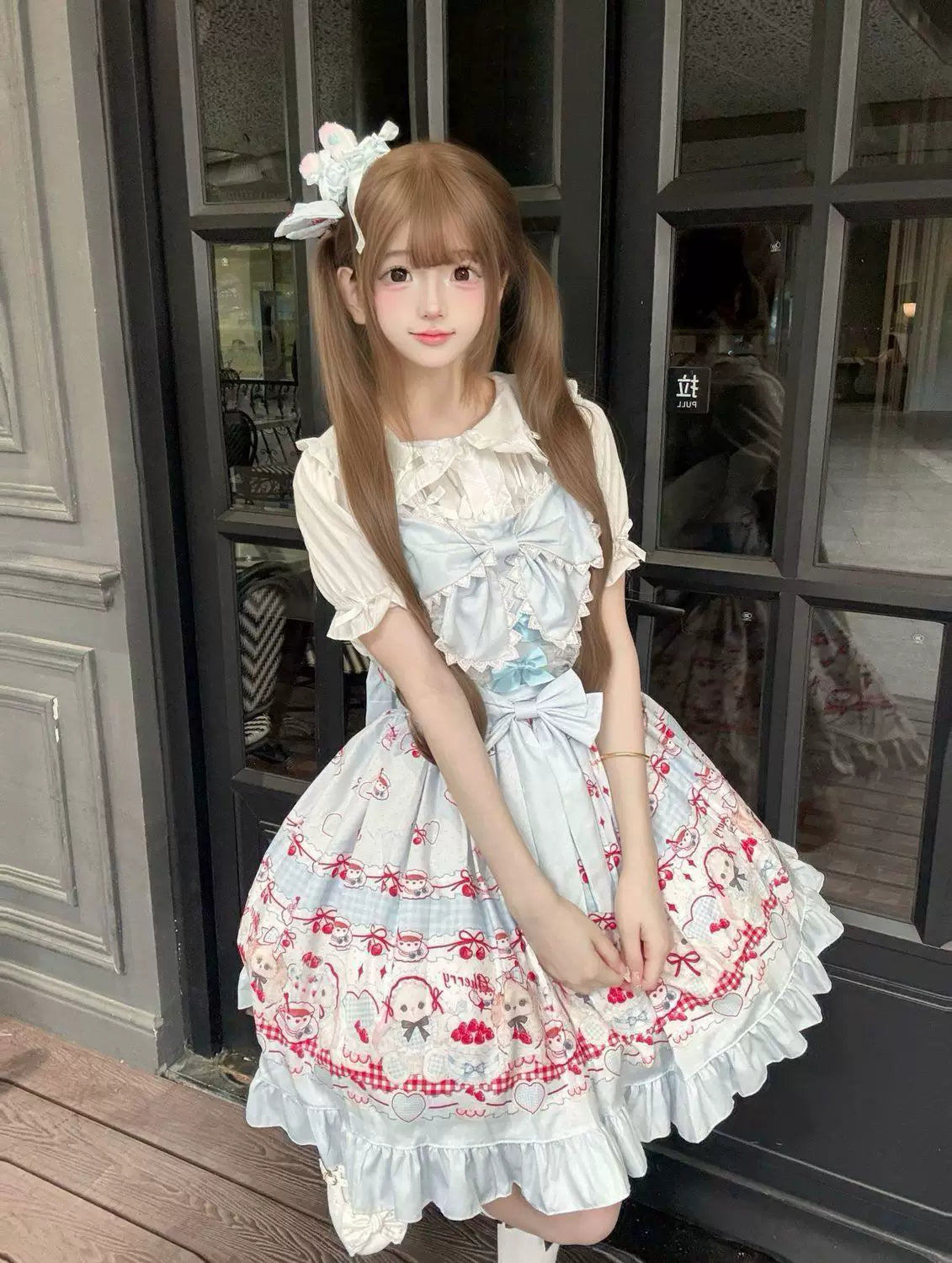Sweetheart Dream Machine - Cherry Sweet Pie - JSK Dress with Cherry and Gingham Print