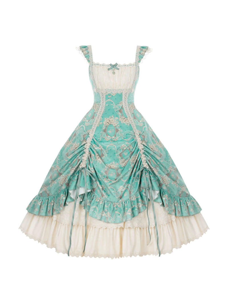 Letters & Verse Old Garden Adjustable-Hem Printed JSK — additional product view