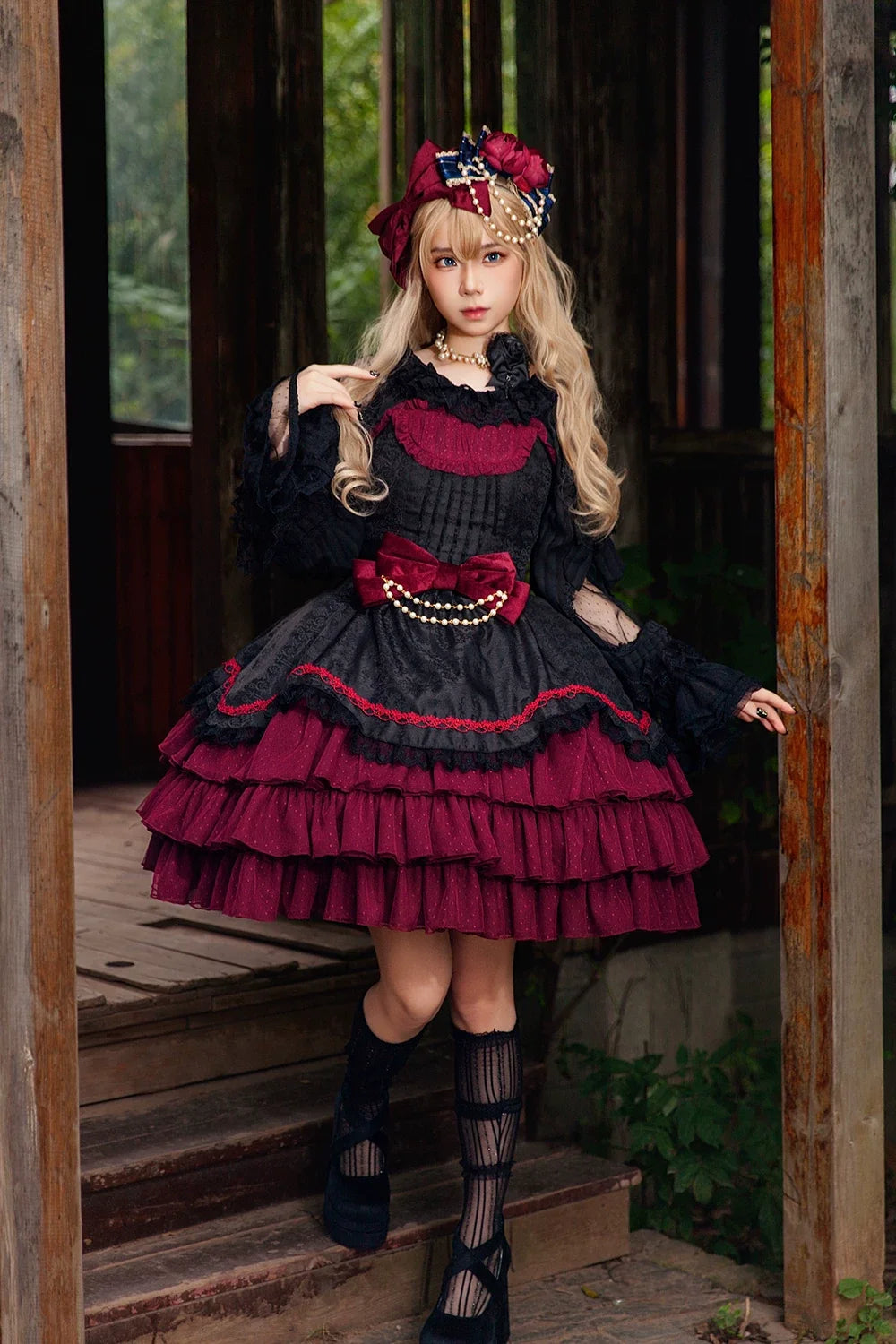 Infanta - Pearl Box - Classic Lolita JSK, Bustle Back Hem