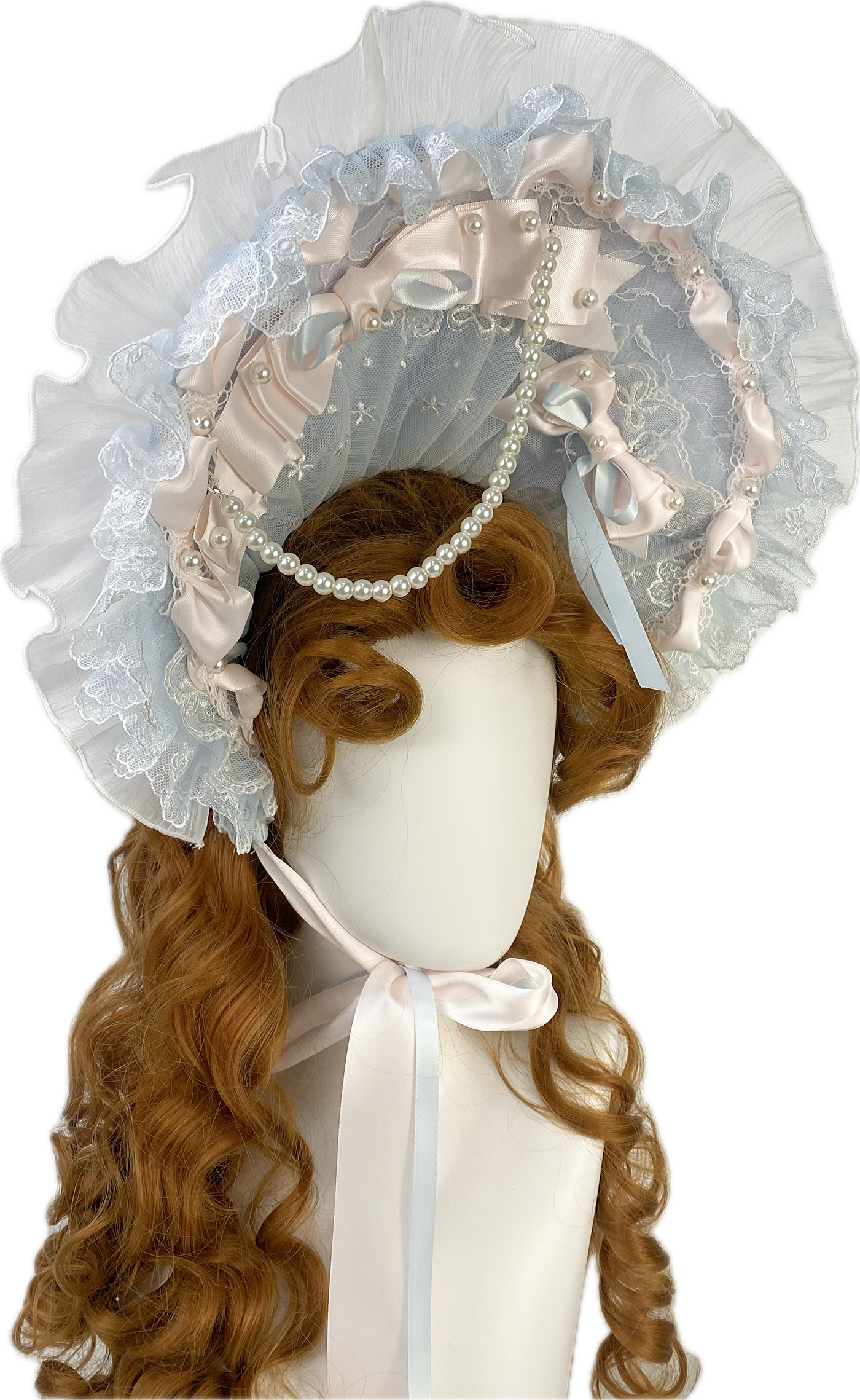 rosedecheese - Asagiri Letter - Powder-Blue and Pink OP Dress with Layered Bows