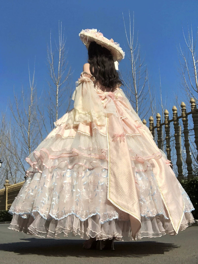 Sweet Scene - Pink Rose Lolita Evening Gown - Light hanayome occasion