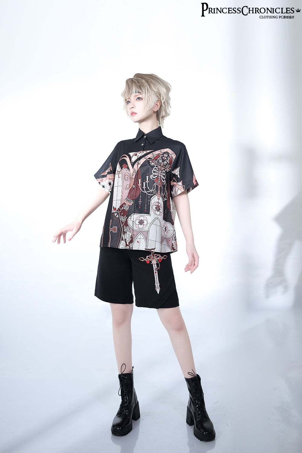 Princess Chronicles - Night Instructions - Ouji Lolita Embroidery Shorts