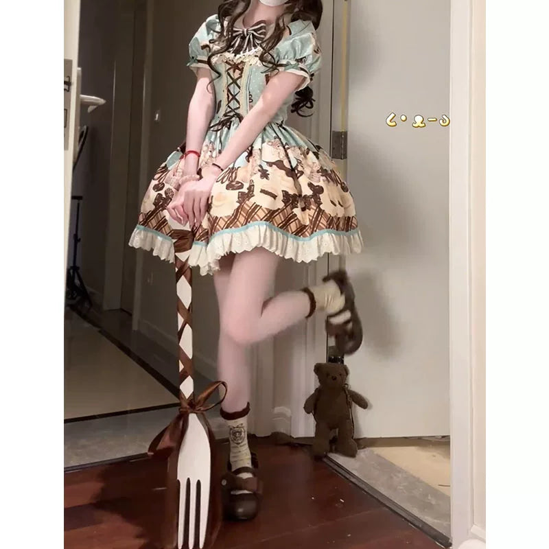White Sugar Girl - Sweet Lolita Confectionery OP Dress - One-piece