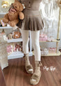 300D Milky White + Brown Leg Warmers