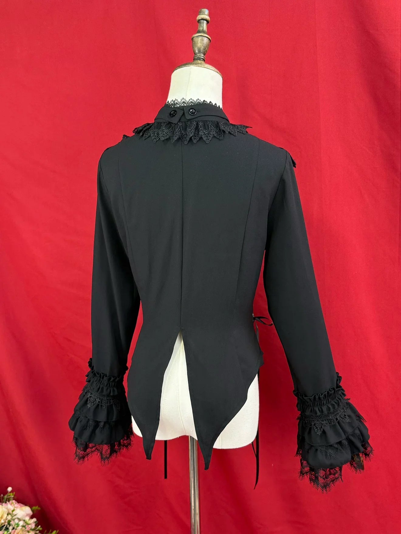 DMFS Lolita - Broken Winged Bat - Gothic Lolita Shirt & SK Set, Bat-wing Shaped Hem