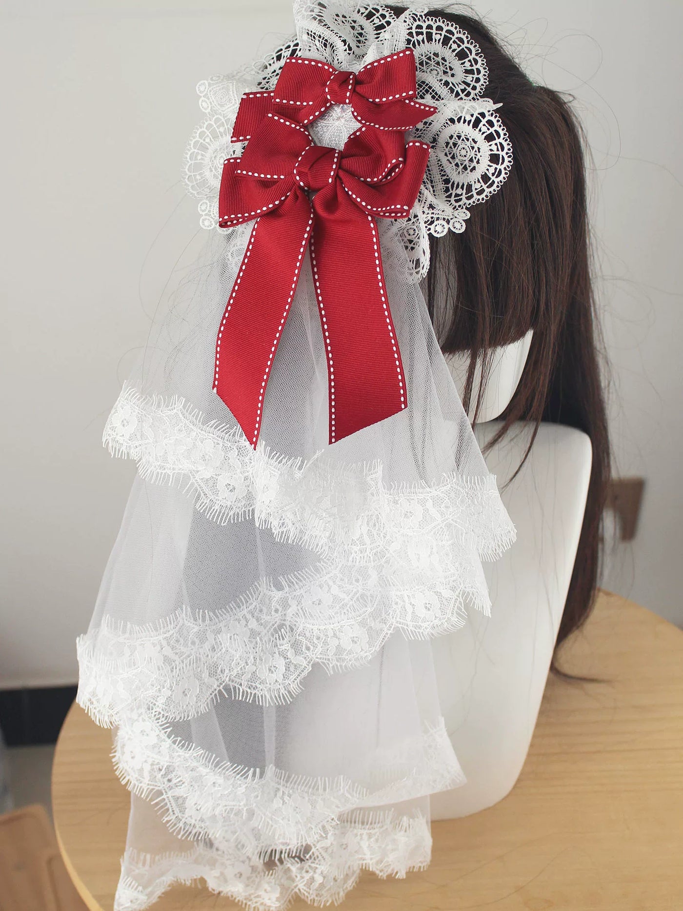 Deer Girl Handmade - Lace Veil Collection - Top Hats, KC, Arm Sleeves, Hanamaru, Headbands and Bonnets with Tulle