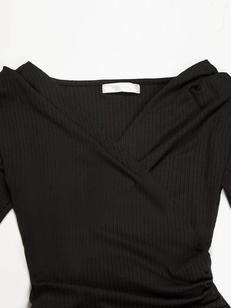 With PUJI - Unrequited Love - Lolita OP Dress, Knit Texture detail view 4