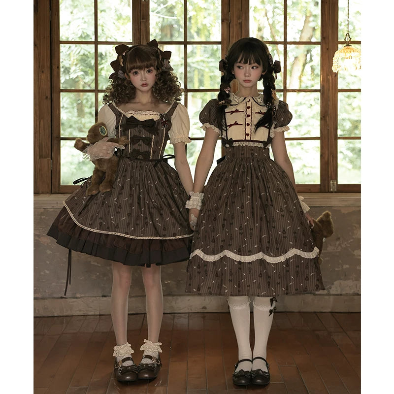 Inmorelli - Moroccan Cocoa - Hot-Air-Balloon OP Dress with Peter Pan Collar