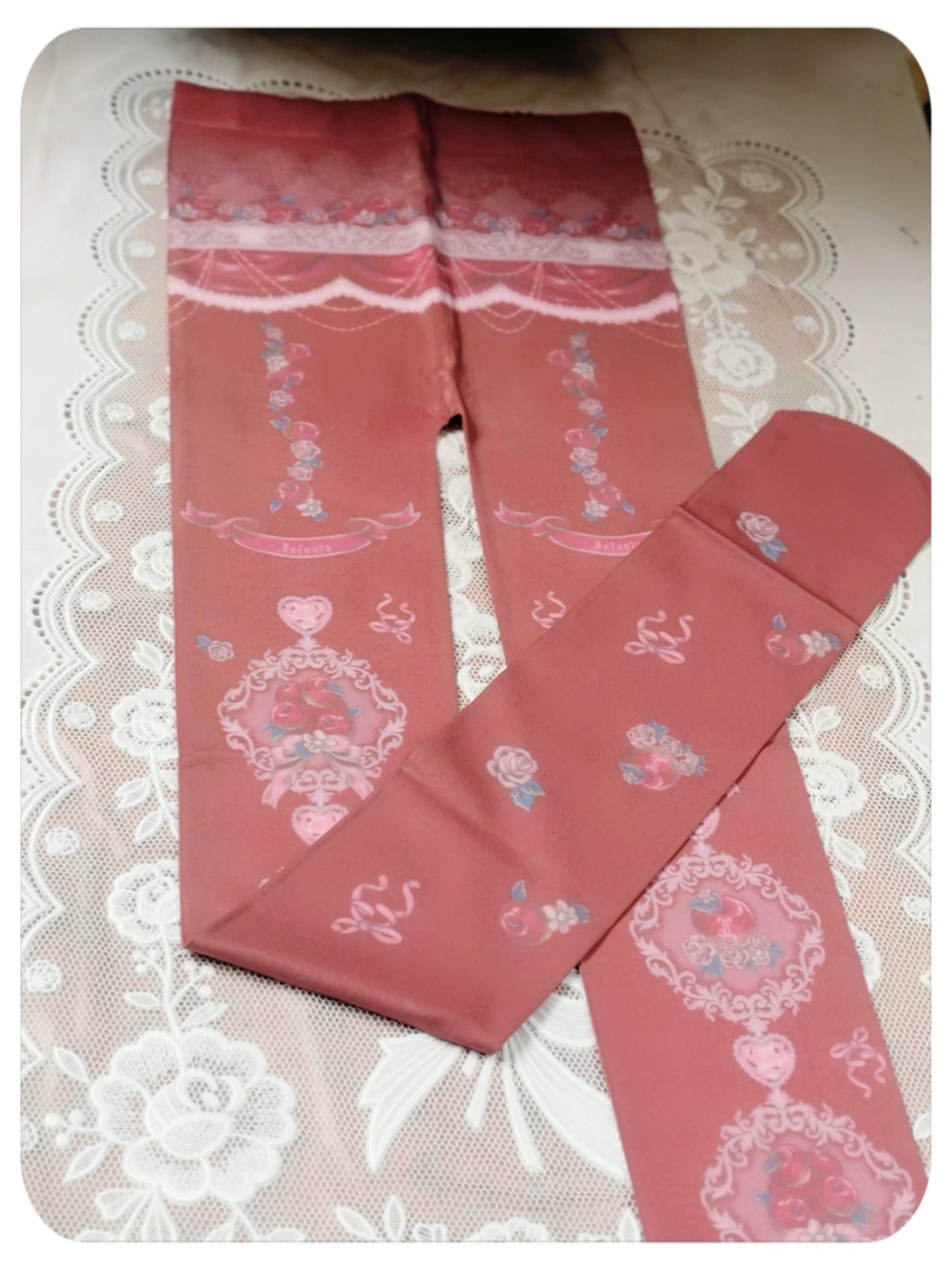Infanta~Sweet Lolita Accessories Bonnet KC Socks Beret Red Pantyhose 37488:561044
