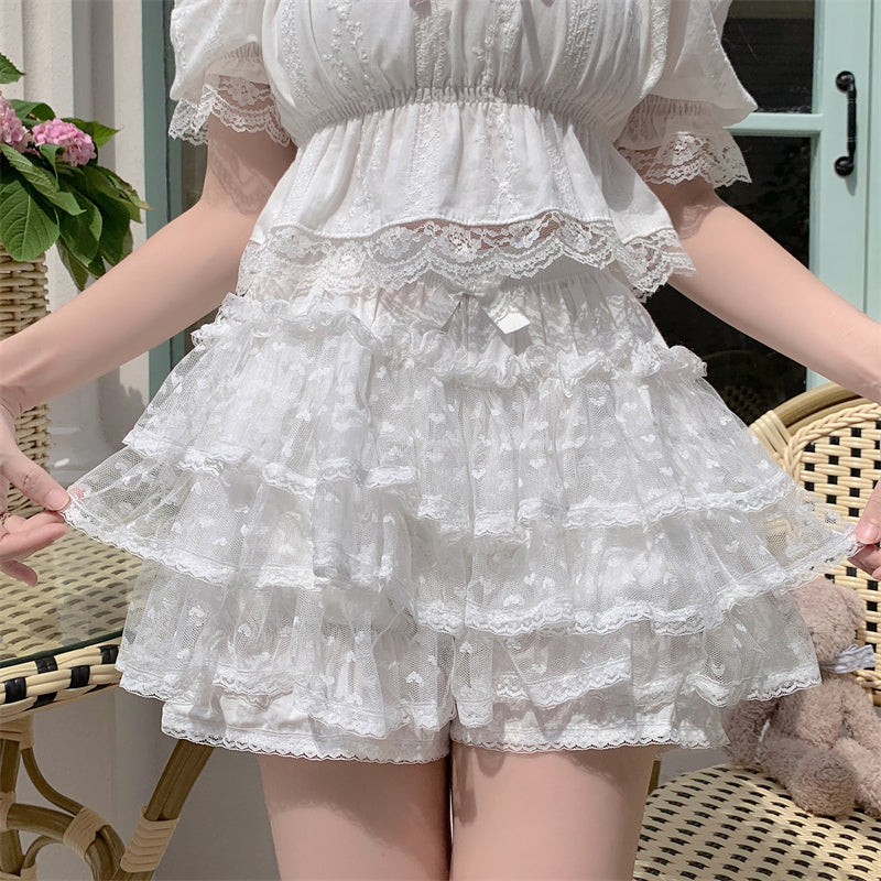 Sugar Girl - Daily Lolita Bloomers - Floral Cotton Summer Leggings Other Surprise