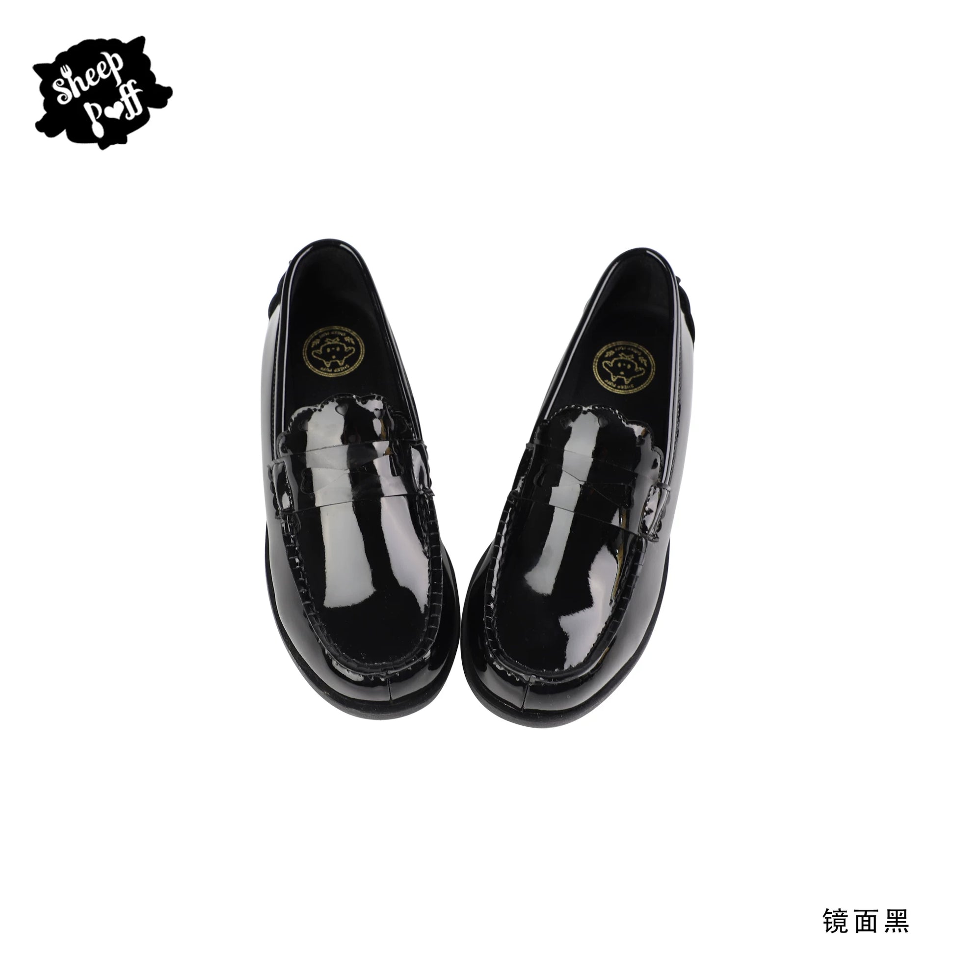 Sheep Puff Lolita shoes featuring a cute puff design, perfect for Japanese-style uniforms and fashion outfits.