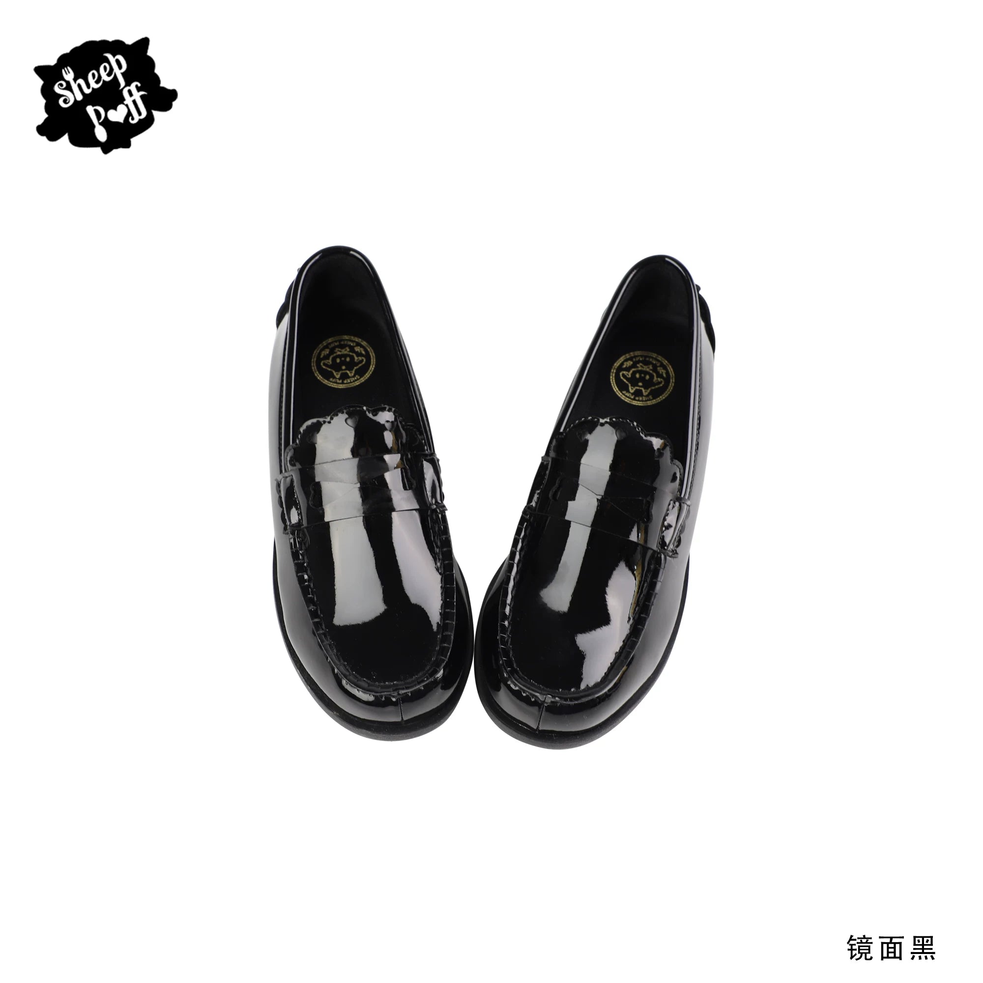 Sheep Puff Lolita shoes featuring a cute puff design, perfect for Japanese-style uniforms and fashion outfits.