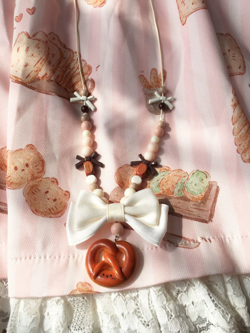 White Tea Story - Kitten Bread Sweet Lolita OP - Long-sleeve sweet