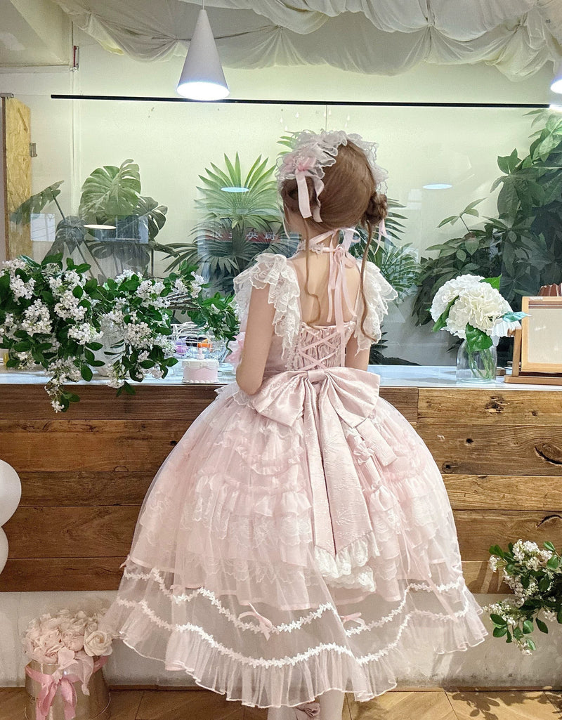 Sugar Girl - Eternal Vow - Wedding Lolita JSK, Detachable Overlay