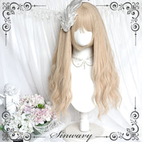Sinwavy - Wishful Cat - pearl-beige long curly Lolita wig - Pearl beige