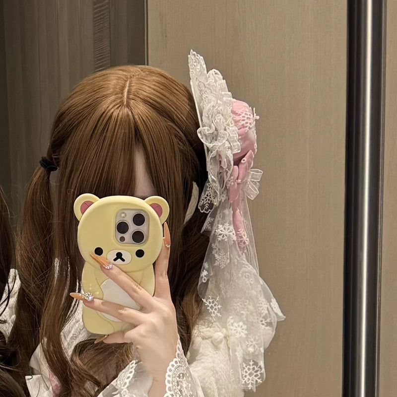 Yanran Floral Lolita JSK & Coordinating Layers — Pink Headpiece