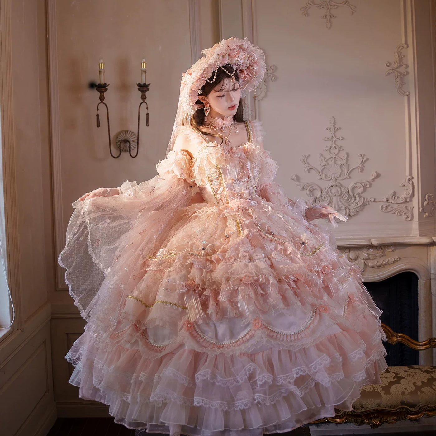 Cat Fairy - Princess on the Run - Misty Pink Lolita JSK