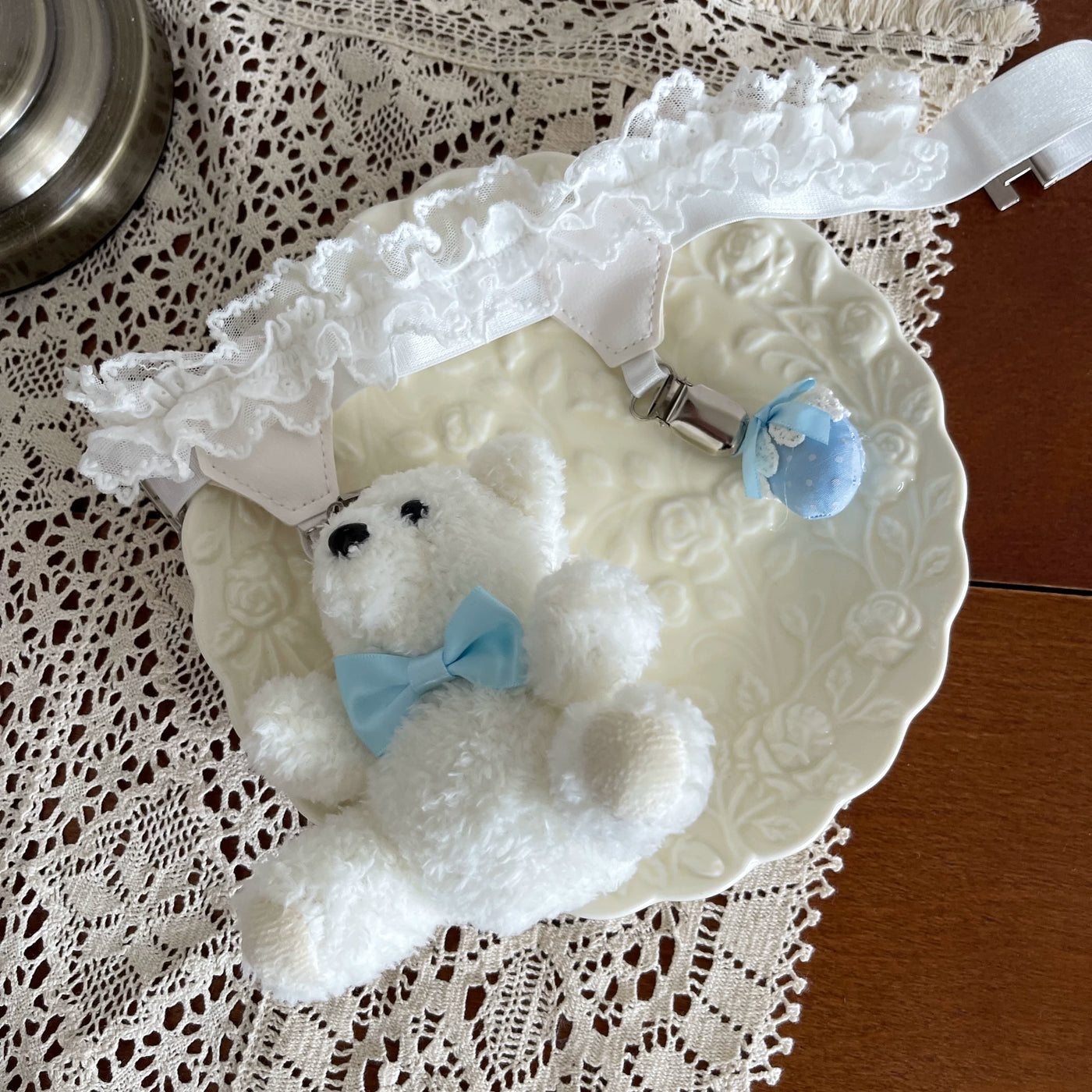 Sock Noble - Ballet Ribbon - Layered Socks and Ring Accessories with Ribbon Details