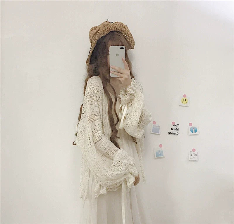 Sugar Girl - Daily Lolita Light Cardigan - Oversized Outwear Innerwear