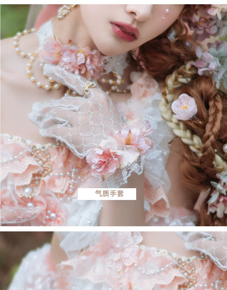 Handmade - Floral Bonnet Headwear - Sweet lolita bonnet headwear