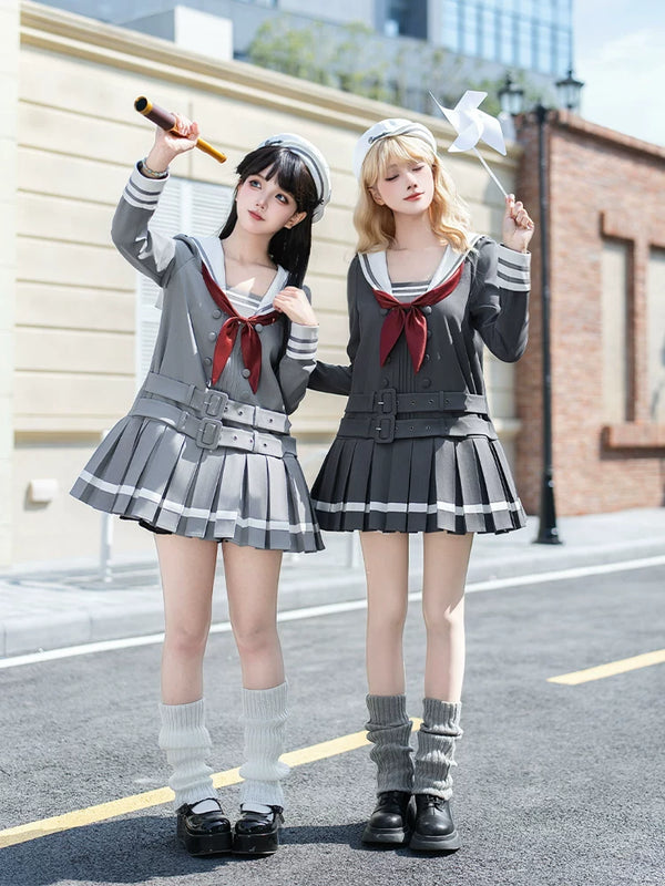 With PUJI - Kaoru - Lolita OP Dress, Sailor Collar product view