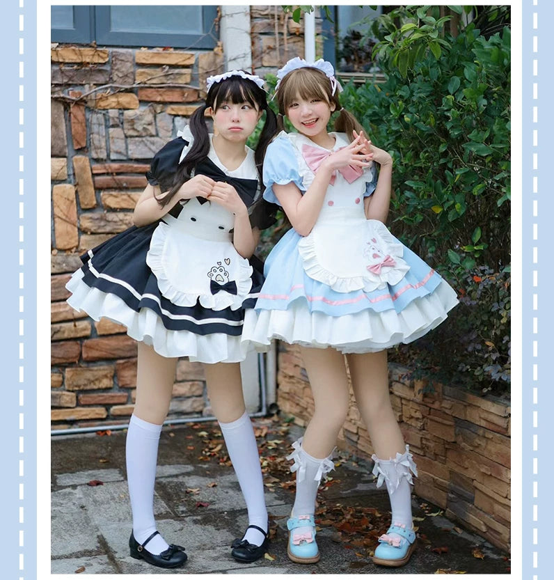 Thousand Wood - Cat Café - OP Dress with Ruffled Apron