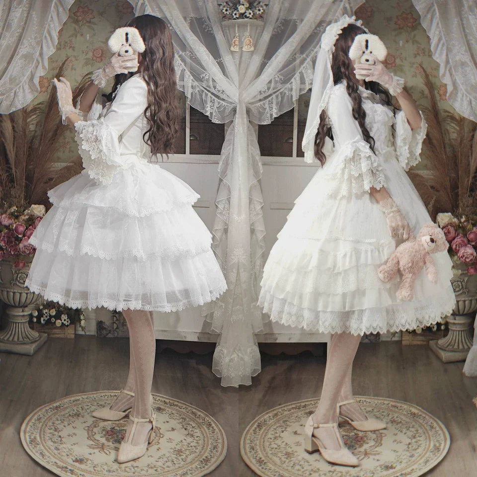 Motadalu - Magic Petticoat - Lolita Hoop Petticoat with a three-layer flounce hem - product detail 7