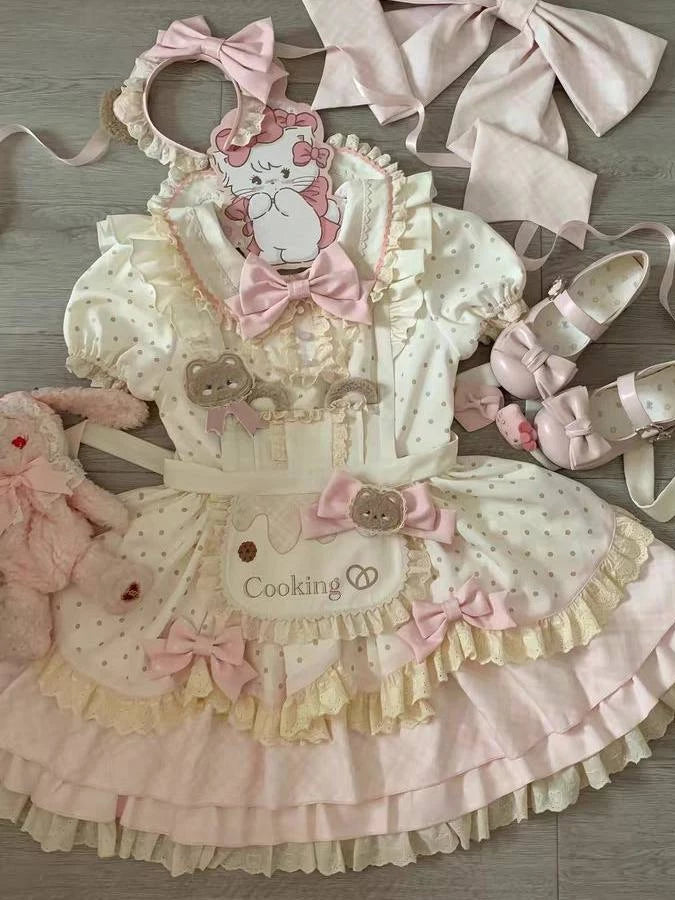 Bubble Bear - Little Bear Baker OP Dress - Sweet Lolita short-sleeve