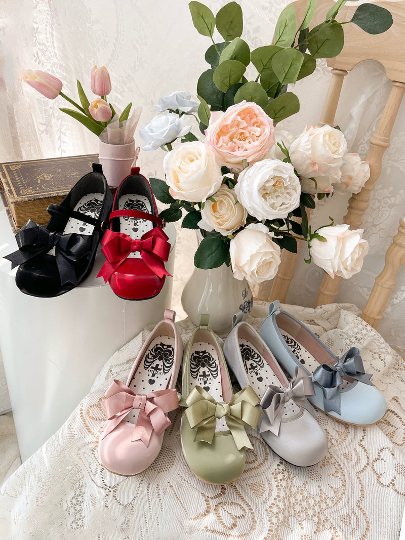 MODO Beth Satin-Finish Bow Mary Jane Lolita Shoes – design details – view 4
