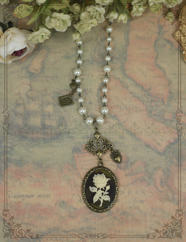 Rose of Sharon - British Style Cameo Lolita Necklace - Neckwear