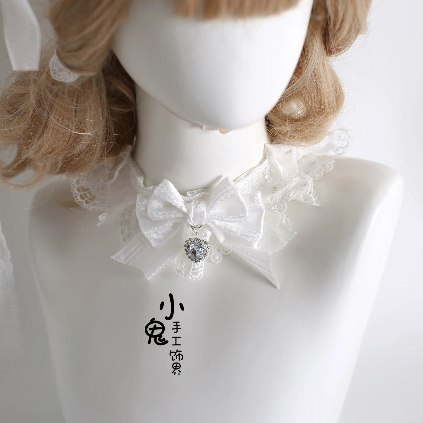 Xiaogui - Sweet Lolita Headdress, Lace & Bow - Headwear