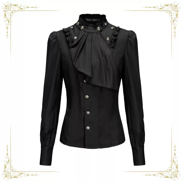 Immortal Thorn - Retro Ouji Lolita Blouse - Detachable Jabot Innerwear